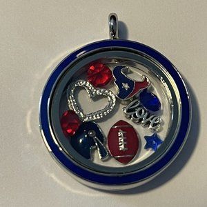 Houston Texans NFL Memory Charm Locket w/ 22 IN chain NEW